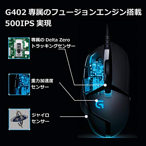 楽天市場 Logicool G ゲーミングマウス 有線 G402 Fps ゲーム用 4段階dpi切り替えボタン プログラムボタン8個 モバイルサポートのモデラート