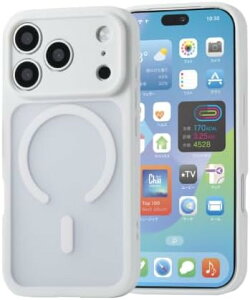 �y�|�C���g2�{�z �y�N�[�|���t�z�G���R�� iPhone18 Pro �p �P�[�X �n�C�u���b�h �ϏՌ� MAGKEEP ���C�����X�[�d�Ή� �Ռ��z�� �}�b�g �����Y�ی� ���h�~ �X�}�z�P�[�X �z���C�g PM-A26CMAG2KCWH