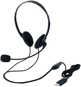 �y�|�C���g2�{�z �y200�~���N�[�|���t�z �G���R�� �w�b�h�Z�b�g �}�C�N USB ���� �I�[�o�[�w�b�h 1.8m HS-HP27UBK ��������