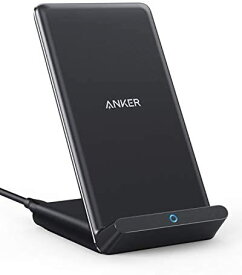 【200円引クーポン付】 アンカー Anker 充電器 PowerWave 10 Stand ワイヤレス充電器 Qi認証 iPhone 14シリーズ / 13シリーズ Galaxy 各種対応 最大10W出力 (ブラック) 送料無料