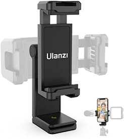 Ulanzi スマートフォン用三脚 マウント 360度回転 スマホホルダー コールドシュー付き スマホ三脚アダプター 角度調整