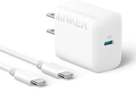 【200円引クーポン付】 Anker Charger (20W) with USB-C & USB-C ケーブル アンカー USB PD 充電器 20W USB-C 送料無料