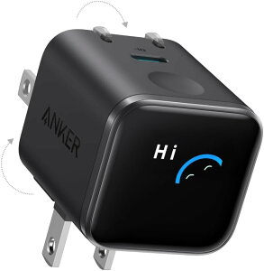 �y�|�C���g2�{�z �y�N�[�|���t�zAnker Nano Charger (45W, Display, �X�C���O�v���O)�u���b�N USB PD USB-C �}���[�d��yPSE�Z�p��K��/��180�x�܂肽���ݎ��v���O�ziPhone MacBook Air ���̑��e��@��Ή� iPho