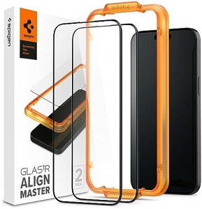 �y�|�C���g2�{�z �y�N�[�|���t�z Spigen AlignMaster �K���X�t�B���� iPhone 15 �V���s�Q�� �p �K�C�h�g�t�� iPhone15 �Ή� �ی� �t�B���� ��������
