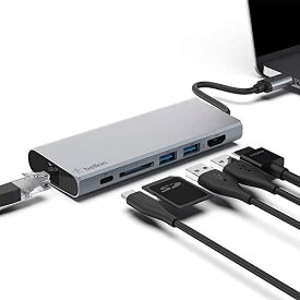 【200円引クーポン付】 Belkin 7 in 1 USB-C イーサネットハブ LAN/USB-C PD 60W / 4K 送料無料