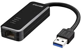 【200円引クーポン付】 BUFFALO 有線LANアダプター LUA4-U3-AGTE-NBK ブラック Giga USB3.0対応 簡易パッケージ 送料無料