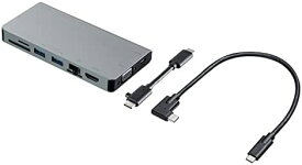 【200円引クーポン付】 サンワサプライ USB Type-C ドッキングハブ（VGA・HDMI・LANポート・カードリーダー搭載） 送料無料