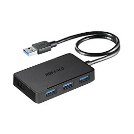 【200円引クーポン付】 BUFFALO PS4対応 USB3.0 バスパワー 4ポートハブ ブラック 高品質設計 マグネット付き BSH4U305U3BK 送料無料