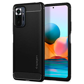 【200円引クーポン付】 Spigen Xiaomi Redmi Note 10 Pro ケース TPU シュピゲン 米軍MIL規格 耐衝撃 衝撃吸収 傷防止 カメラ保護 ラギッド・アーマー ACS02844 (マット・ブラック) 送料無料