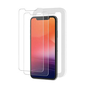 NIMASO ガラスフィルム iPhone11 Pro Max/Xs Max アイフォン 用 液晶保護 フィルム 2枚入り ガイド枠付き 送料無料