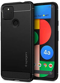 【200円引クーポン付】 Spigen Pixel 4a 5G ケース TPU シュピゲン 米軍MIL規格取得 耐衝撃 衝撃吸収 ラギッド・アーマー ACS01885 (マット・ブラック) 送料無料