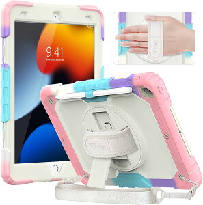 y300~N[|tz iPad 10.2 P[X ϏՌ iPad 9/8/7 P[X (2021/2020/2019^) یtBt 360x]̐܂݃X^h y[ R nhXgbvt  