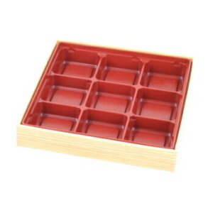 わっぱWUかん合ー165ー9 勘合蓋付 20入 弁当容器 折箱 9仕切り レディース 業務用 使い捨て