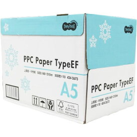 コピー用紙 A5 500枚×10冊 PPCEF-A5 まとめ買い 白色 業務用 プラス 社内資料 診察券 問診票 処方箋 コンパクト 領収書 報告書 申請書類 プリント 小テスト
