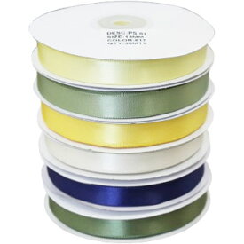 1000円ポッキリ シングルサテン リボン 6本アソート セット送料無料 13mm×約30m★こちらの商品は代金引換でのご注文はお受けできません★