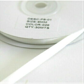 Sサテンリボン 6mm アンティークホワイト 028 シングルサテン ロールリボン ラッピング 光沢 ギフト 包装資材