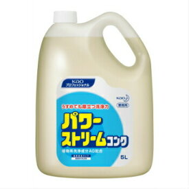 【花王】パワーストリームコンク 5L 2本入 業務用 食器用洗剤 希釈使用タイプ 植物系 中性タイプ プロフェッショナル 濃縮洗剤 中性洗剤 台所 キッチン 花王 詰替え kao