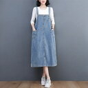ジャンパースカート デニム サロペットワンピ ワンピース ジャンスカ 大人 春 夏 オーバーオール レディース サロペットワンピース マキシ ノースリーブワンピース サロペット スポーティー カジュアル 学院風 通学