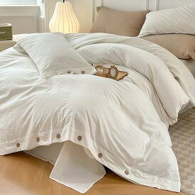 布団カバー 3、4点セット 掛け布団カバー 水洗い加工 シングルサイズ セミダブル 春夏 BOXシーツ キッズ おしゃれ 可愛い 布団セット 敷布団カバー シーツカバー ベッドシーツ カバーセット ボックスシーツ オールシーズン マットレスカバー北欧 清潔 丸洗い 通気吸湿