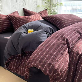 寝具セット 掛け布団カバー 布団カバー シングル 3点セット 4点セット 綿100% 寝具カバー ストライプ 和風 ベッド用 シーツカバー 敷布団カバー フラットシーツ ボックスシーツ 洗える 通気 吸湿ベッド 可愛い布団カバー 掛けカバー 掛けふとんカバー メンズ レディース