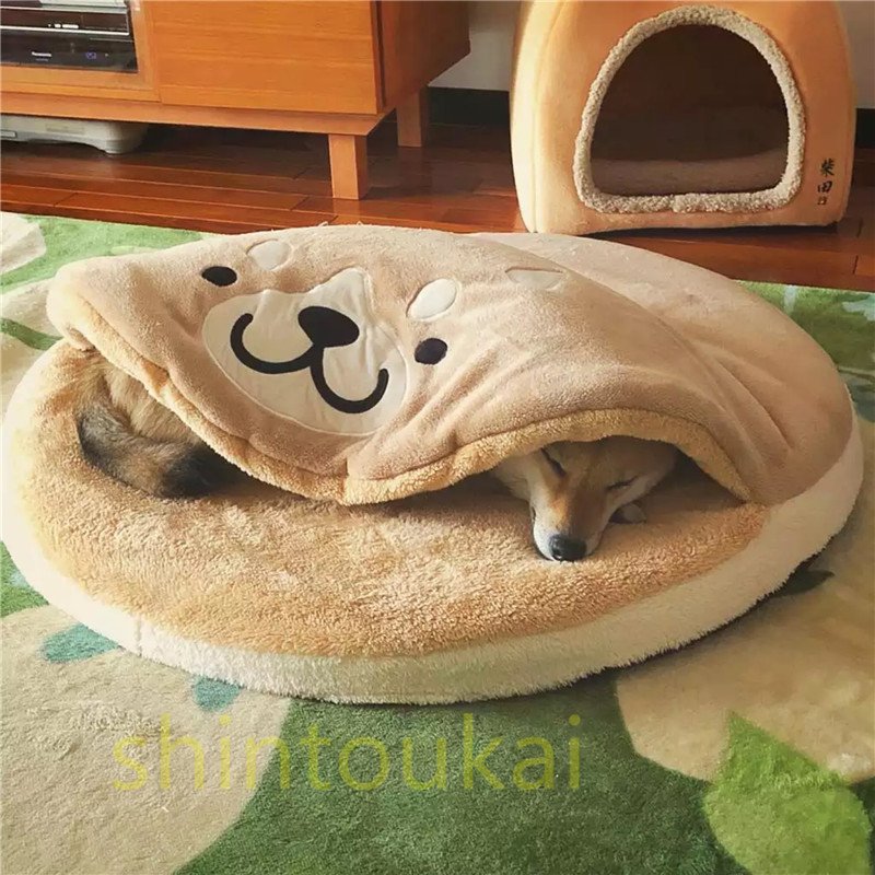 楽天市場】ペットベッド 寝袋 可愛い 犬猫用 クッション マット 暖かい