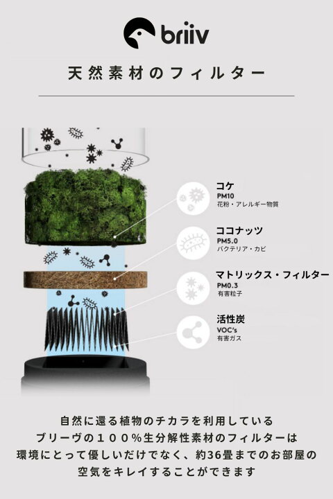 楽天市場】楽天P10倍【公式】briiv 2 pro 空気清浄機 AIセンサー搭載
