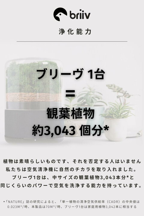 楽天市場】15％クーポン！【公式】briiv 空気清浄機 イギリス発 自然派 