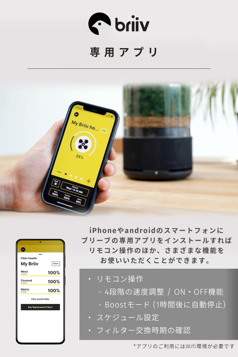 楽天市場】15％クーポン！【公式】briiv 空気清浄機 イギリス発 自然派 