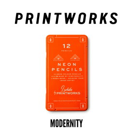 【公式】PRINTWORKS Colour Pencils Neon 12set プリントワークス ネオン 色鉛筆 12色セット 芯径3.0mm 北欧デザイン デザイナー アーティスト スケッチ イラスト 画材 誕生日 プレゼント 贈り物 ギフトアイテム【国内正規品】