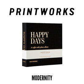 ★ 楽天SUPERセール 30%OFF！★PRINTWORKS Photo Album Happy Days Black (S) プリントワークス ハッピーデイズ ブラック フォトアルバム 北欧デザイン インテリア 写真収納 家族アルバム プレゼント 贈り物 ギフトアイテム【国内正規品】