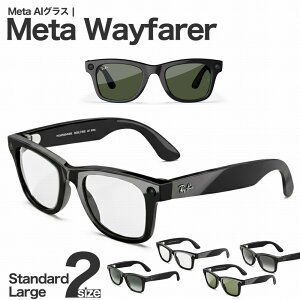 Meta Wayfarer �N���A�����Y �X�}�[�g�O���X Shiny Black Frame Clear Lenses Standard Size Large Size AI �T���O���X �����T���O���X �ɒB���K�l ���K�l �X�s�[�J�[ ���y ������ ���^ �E�F�C�t�@�[���[ �X�^���_
