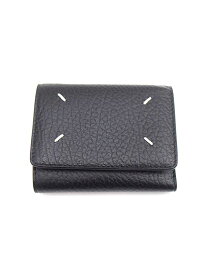 Maison Martin Margiela 11 メゾン マルタン マルジェラ 11 22AW Zip Compact Tri Fold Wallet レザーウォレット ブラック IT6F2HN6NV09 【中古】