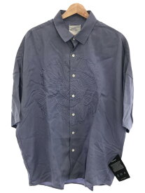 SHAREEF シャリーフ フロント刺繍レーヨンハーフスリーブシャツ ブルー サイズ：1 【中古】 ITPM2I024BJC