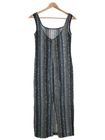 mame kurogouchi マメ クロゴウチ 23SS Raschel Stripe Jersey Sleeveless Dress ストライプ編みジャージードレス ブルー サイズ：1 【中古】 ITL8YDV9J08O