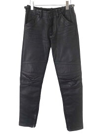 HELMUT LANG ヘルムート ラング 初期 COATED BLACK BIKER DENIM コーティングバイカーデニムパンツ ブラック サイズ：44 【中古】 ITL3VYTOFUKQ