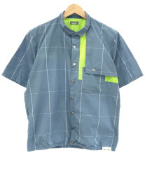 kolor BEACON カラービーコン 16SS メッシュ切替ポリエステルシャツ ブルー サイズ:1 メンズ【中古】