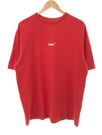 Adererror アーダーエラー ロゴプリントTシャツ レッド サイズ:3 メンズ【中古】