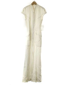 mame kurogouchi マメ クロゴウチ 22SS Viscose Hemp Sleeveless Jump Suit レーヨンヘンプジャンプスーツ ホワイト系 サイズ:1 レディース【中古】