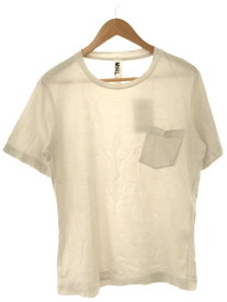 MHL. MARGARET HOWELL エムエイチエル マーガレットハウエル コットンクルーネックTシャツ ホワイト系 サイズ:L メンズ【中古】