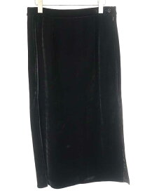 MM6 エムエムシックス 17AW ベルベットスリットスカート ブラック サイズ:42 レディース【中古】