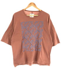 SHAREEF シャリーフ 17SS 刺繍デザインTシャツ ピンク系 サイズ:1 メンズ【中古】