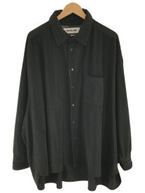 WHITELAND ホワイトランド 21SS ポリエステルプリーツシャツ ブラック サイズ:F メンズ【中古】