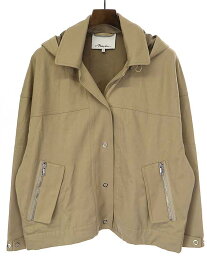 3.1 Phillip Lim スリーワンフィリップリム 22SS コットンレーヨンフーデッドジャケット ベージュ サイズ:XS レディース【中古】