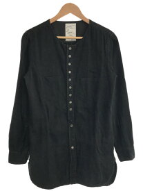 SHAREEF シャリーフ 15SS ノーカラーデニムウエスタンシャツ ブラック サイズ:1 メンズ【中古】