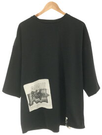 【中古】MUSE ミューズ 17AW IN-VALID BIG TEE オーバーサイズTシャツ ブラック F メンズ
