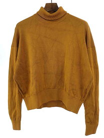 【中古】STUDIO NICHOLSON スタジオ ニコルソン STELLA KNIT タートルネックレーヨンニットセーター ブラウン 1 レディース