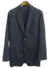 Yohji Yamamoto COSTUME D'HOMME ヨウジヤマモト コスチュームドオム 15SS INDUSTYLE 動体裁断＋動体縫製 ストレッチジャージーテーラードジャケット ネイビー 4 メンズ 【中古】