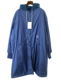 S.F.C Stripes For Creative エスエフシー 22AW BENCH COAT フーデッド ボアフリースコート ブルー XL 【中古】 ITPEMQ15ZSLA