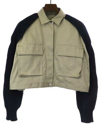 sacai サカイ 23SS Cotton Chino x Knit Blouson ドッキングブルゾン ベージュ 3 【中古】 ITKP5YMBNNBS