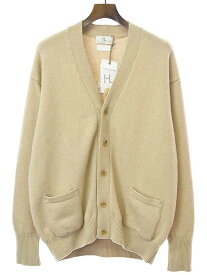 HERILL ヘリル 22AW Goldencash Cardigan カシミヤニットカーディガン ベージュ 2 【中古】 IT5JTI2ES1K8